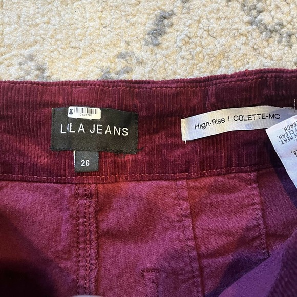 Tuckernuck Jeans Nwt Lola Highrise Wide Leg Flare Corduroy Culotte Jeans Burgundy Red 26